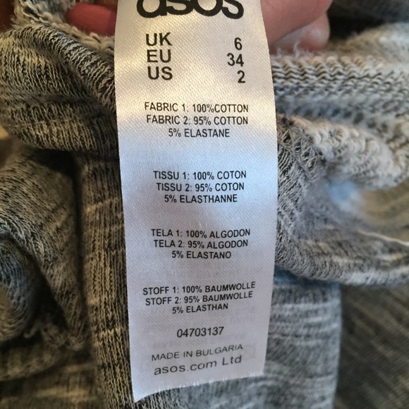 ASOS Gray cold shoulder sweatshirt dress - Picture 5 of 6